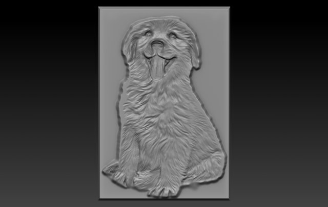 dog relief 3D Принт Модель .c4d .max .obj .3ds .fbx .stl .blend 