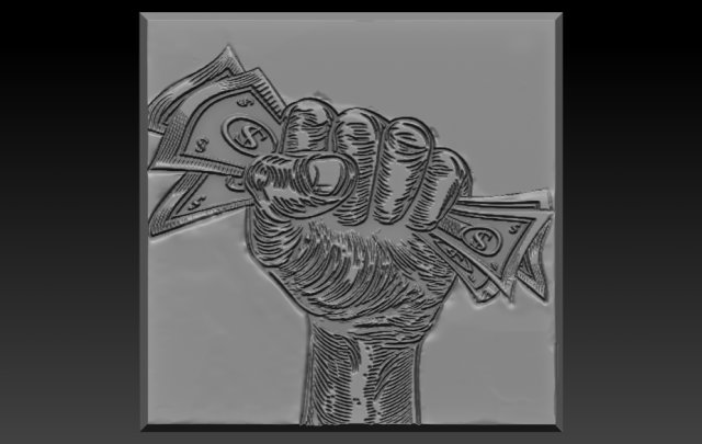 dolar relief Modelo de Impressão 3D .c4d .max .obj .3ds .fbx .stl .blend 