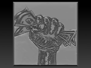 dolar relief 3Dプリントモデル