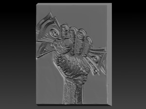 dolar relief Modelo de Impressão 3D