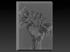 dolar relief Modelo de Impressão 3D