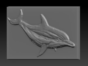 dolphin relief 3D Print Model