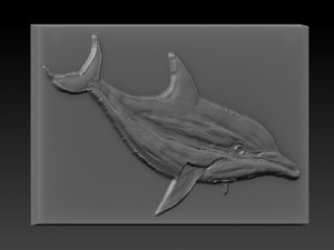 dolphin relief 3D Print Model