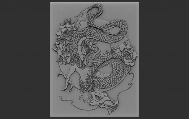 dragon relief Modelo de Impressão 3D .c4d .max .obj .3ds .fbx .stl .blend 