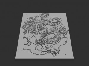 dragon relief Modelo de Impressão 3D