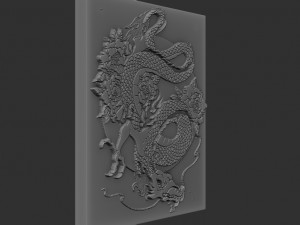dragon relief Modelo de Impressão 3D
