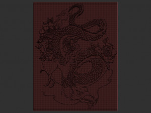 dragon relief Modelo de Impressão 3D