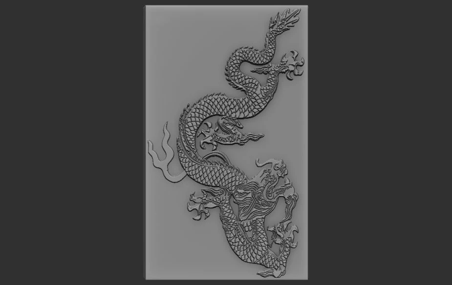 dragon relief 3D Print Model .c4d .max .obj .3ds .fbx .stl .blend 