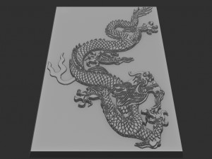 dragon relief Modelo de Impressão 3D