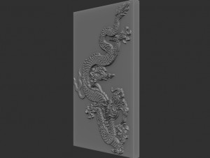 dragon relief Modelo de Impressão 3D