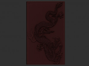 dragon relief Modelo de Impressão 3D