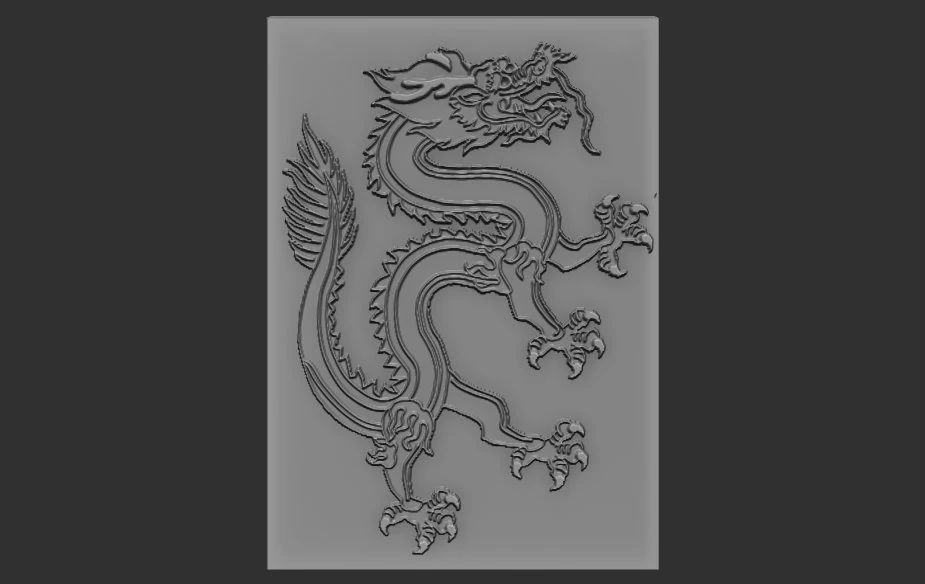 dragon relief 3D Print Model .c4d .max .obj .3ds .fbx .stl .blend 