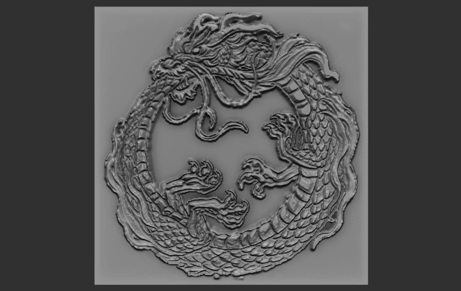 dragon relief 3D Print Model .c4d .max .obj .3ds .fbx .stl .blend 