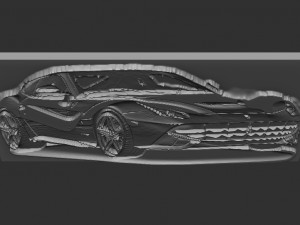 ferrari relief Modello di stampa 3D