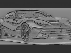 ferrari relief 3D Print Model