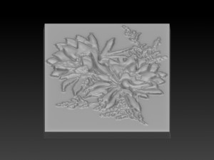flower relief 3D-Druckmodell