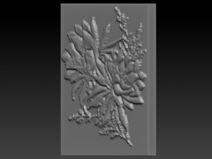 flower relief 3D-Druckmodell