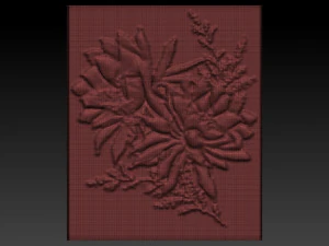 flower relief 3D Print Model
