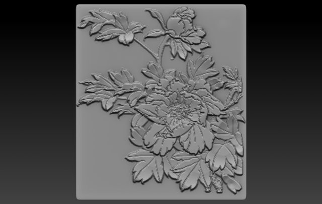 flowers relief Model do druku 3D .c4d .max .obj .3ds .fbx .stl .blend 