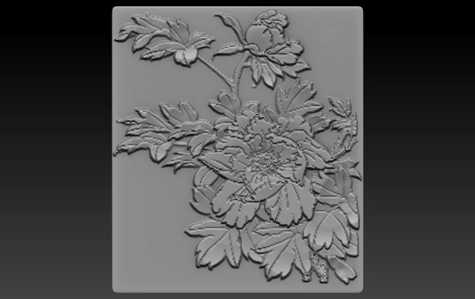 flowers relief 3D Print Model .c4d .max .obj .3ds .fbx .stl .blend 