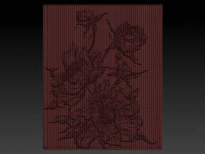 flowers relief 3D Принт Модель