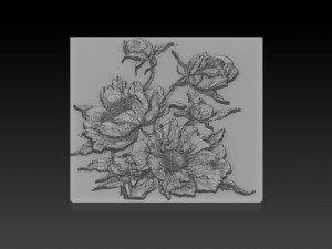 flowers relief 3D Принт Модель