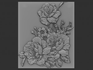 flowers relief 3D Print Model