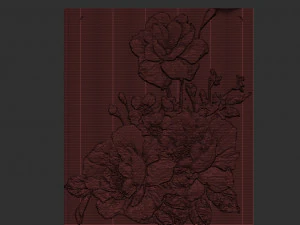 flowers relief 3D Print Model