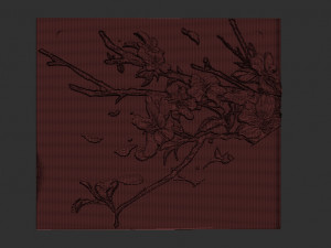 flowers relief Model Cetak 3D