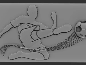 sollievo del calciatore Modello di stampa 3D