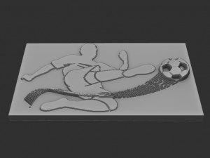 footballer relief Modello di stampa 3D