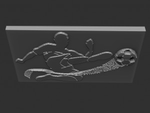 footballer relief Modello di stampa 3D
