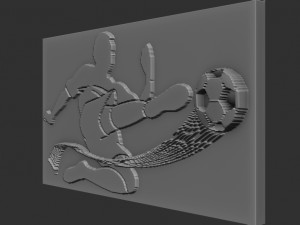 footballer relief Modello di stampa 3D