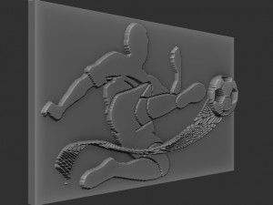 footballer relief Modello di stampa 3D