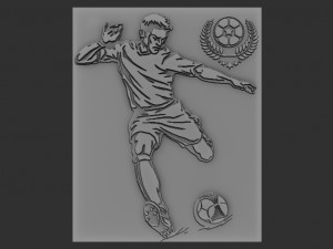 footballer relief 3D-printmodel