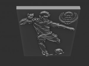 footballer relief 3D-printmodel