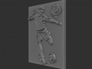 footballer relief 3D-printmodel