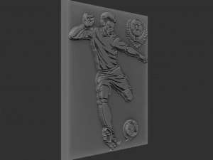 footballer relief 3D Print Model