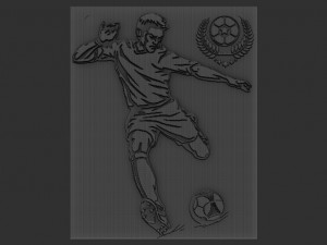 footballer relief 3D-printmodel