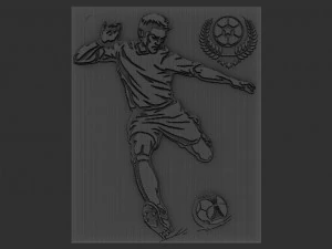 footballer relief 3D Print Model
