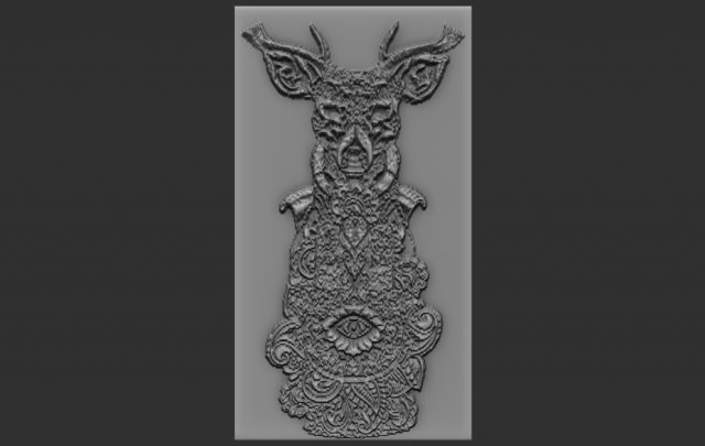 deer relief 3D-printmodel .c4d .max .obj .3ds .fbx .stl .blend 