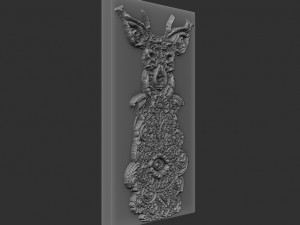 deer relief 3D-printmodel