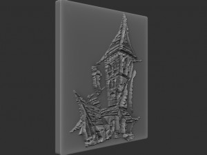 hallowen castle relief 3D 打印模型