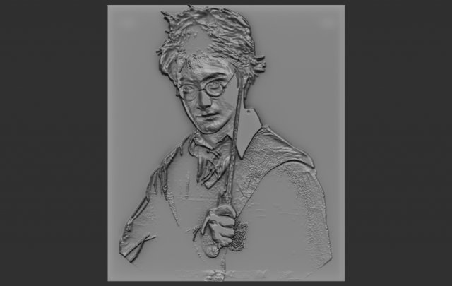 harry potter relief 3D Print Model .c4d .max .obj .3ds .fbx .stl .blend 