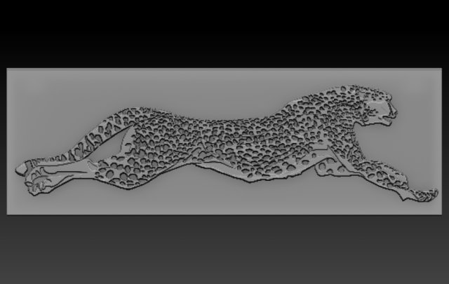 jaguar relief 3D 프린트 모델 .c4d .max .obj .3ds .fbx .stl .blend