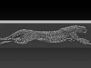 jaguar relief 3D 프린트 모델