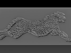 jaguar relief 3D 프린트 모델