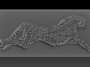 jaguar relief 3D 프린트 모델