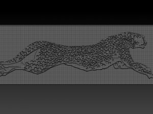 jaguar relief 3D 프린트 모델