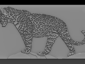 jaguar relief 3D 打印模型